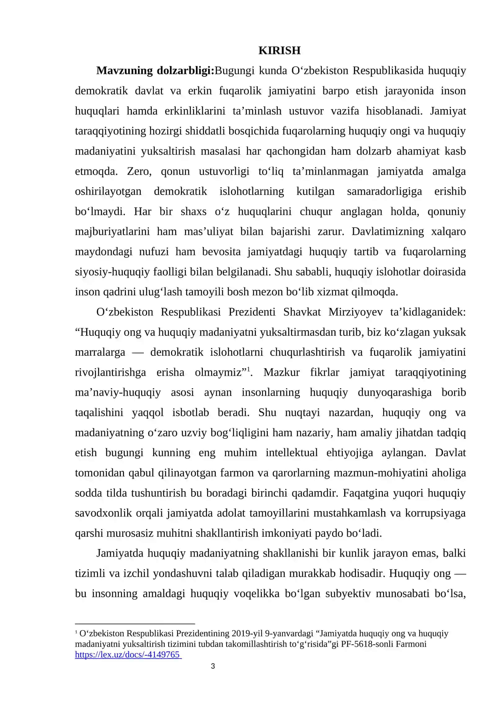 Huquqiy ong va huquqiy madaniyat o‘zaro bog‘liqligi kurs ishi 3