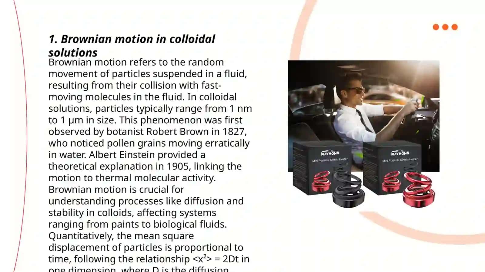 Molecular-kinetic properties of colloidal solutions 3
