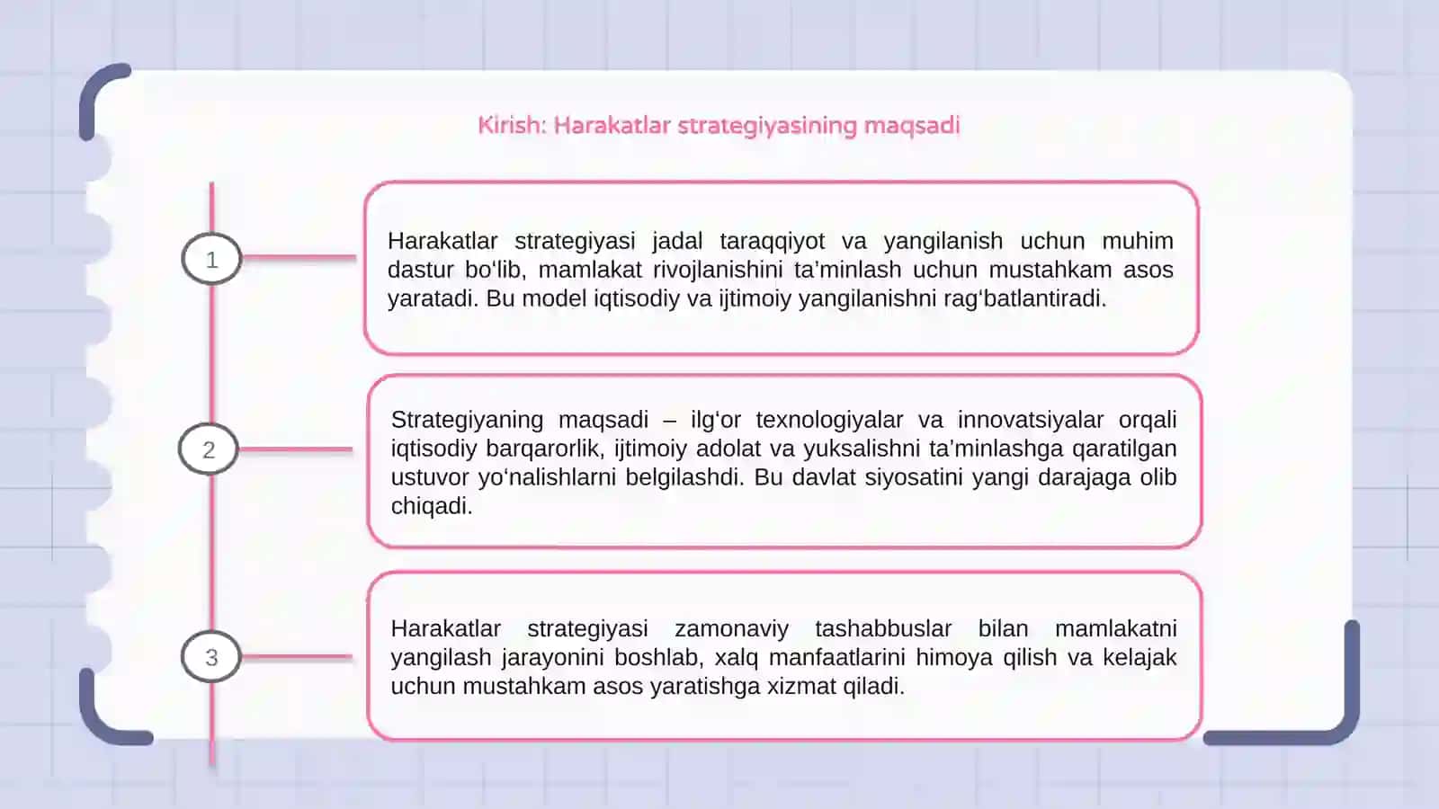 Harakatlar strategiyasi jadal taraqqiyot va yangilanish modeli 3