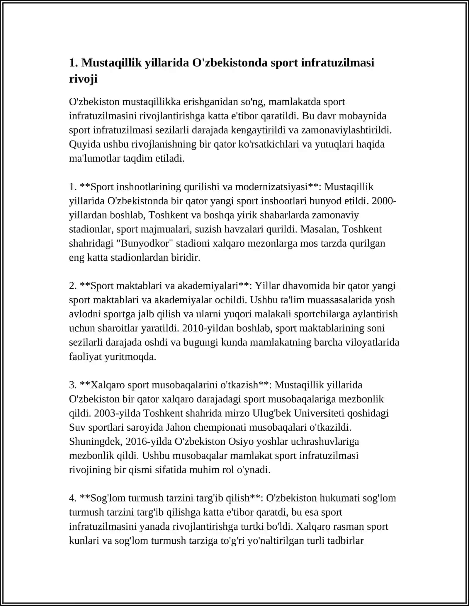 MUSTAQILLIK YILLARIDA SPORT SOHASI RIVOJI 3