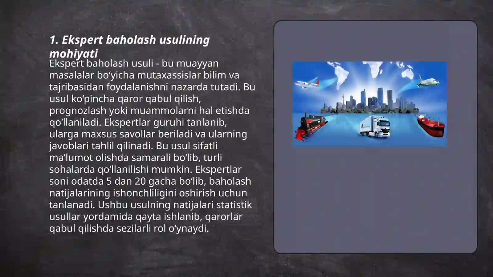 Turizmda Ekspert baholash usuli haqida tushuncha, uning turlari va vazifalari 3