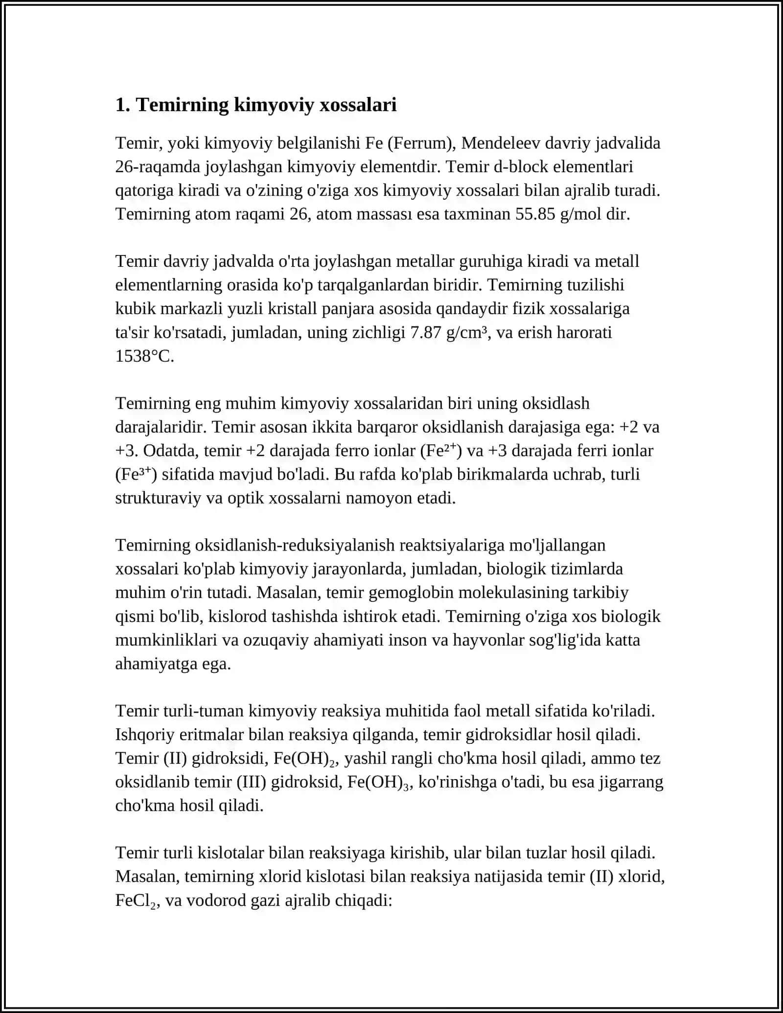 TEMIRNING XOSSALARI VA BIRIKMALARI 3