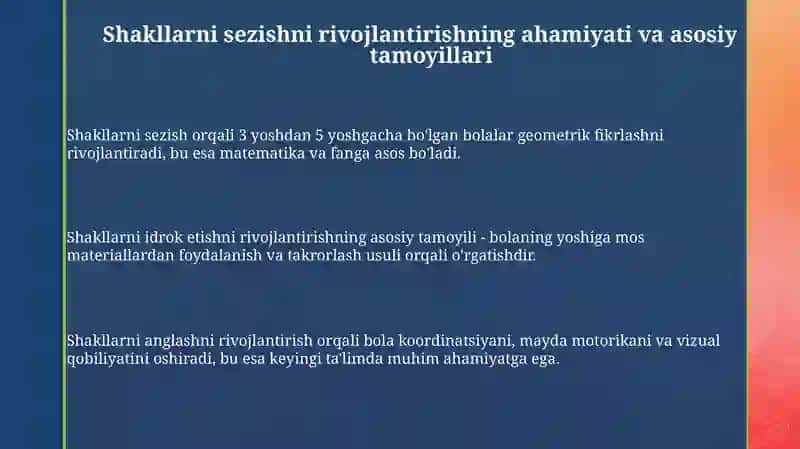 Maktabgacha talim tashkilotlari tarbiyalanuvchilarida predmetlar shakli bilan tanishtirish usullari 3