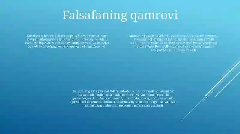 Falsafa Fani: Falsafa Faninig Predmeti Mohiyati Va Vazifalari 3