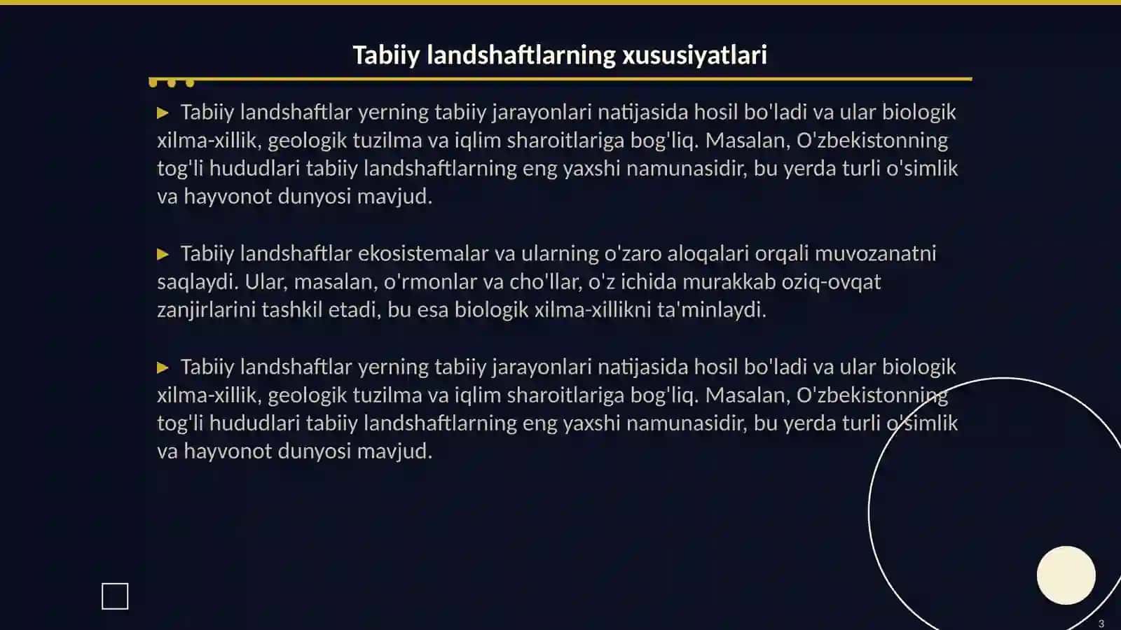 Tabiiy va antropogen landshaftning xususiyatlari 3