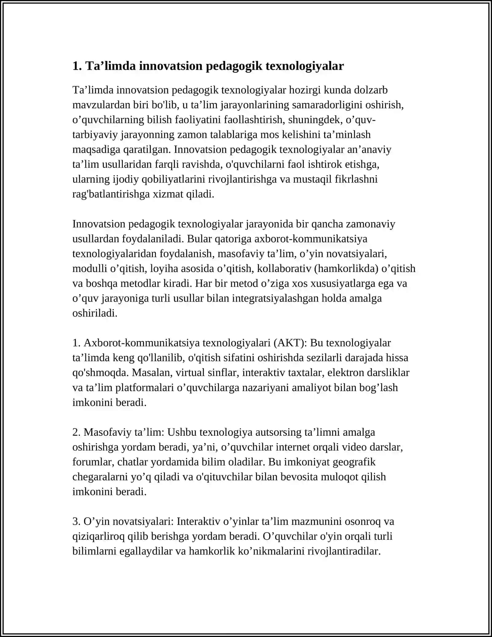 TA’LIMDA INNOVATSION JARAYONLAR 3