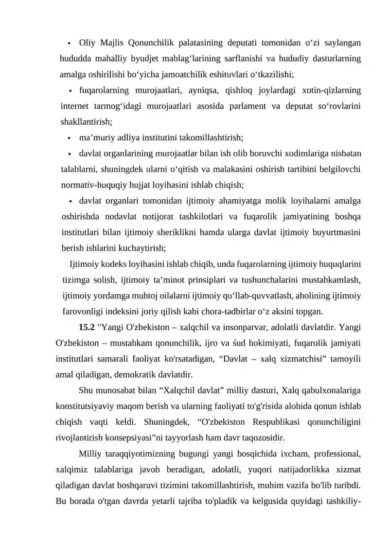 Yangi O‘zbekistonda xalqchil va insonparvar davlat qurishning ijtimoiy-siyosiy ahamiyati 3