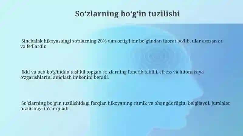 Sinchalak qissasidagi soʻzlarni fonetik tahlil qilish 3