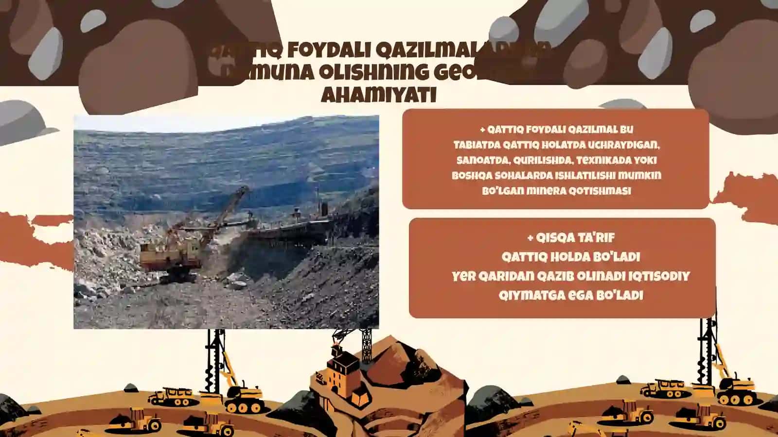 Qattiq foydali qazilmalardan namuna olish turlari 3