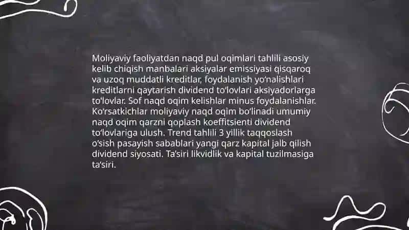 Moliyaviy faoliyatdan pul oqimining tahlili 3