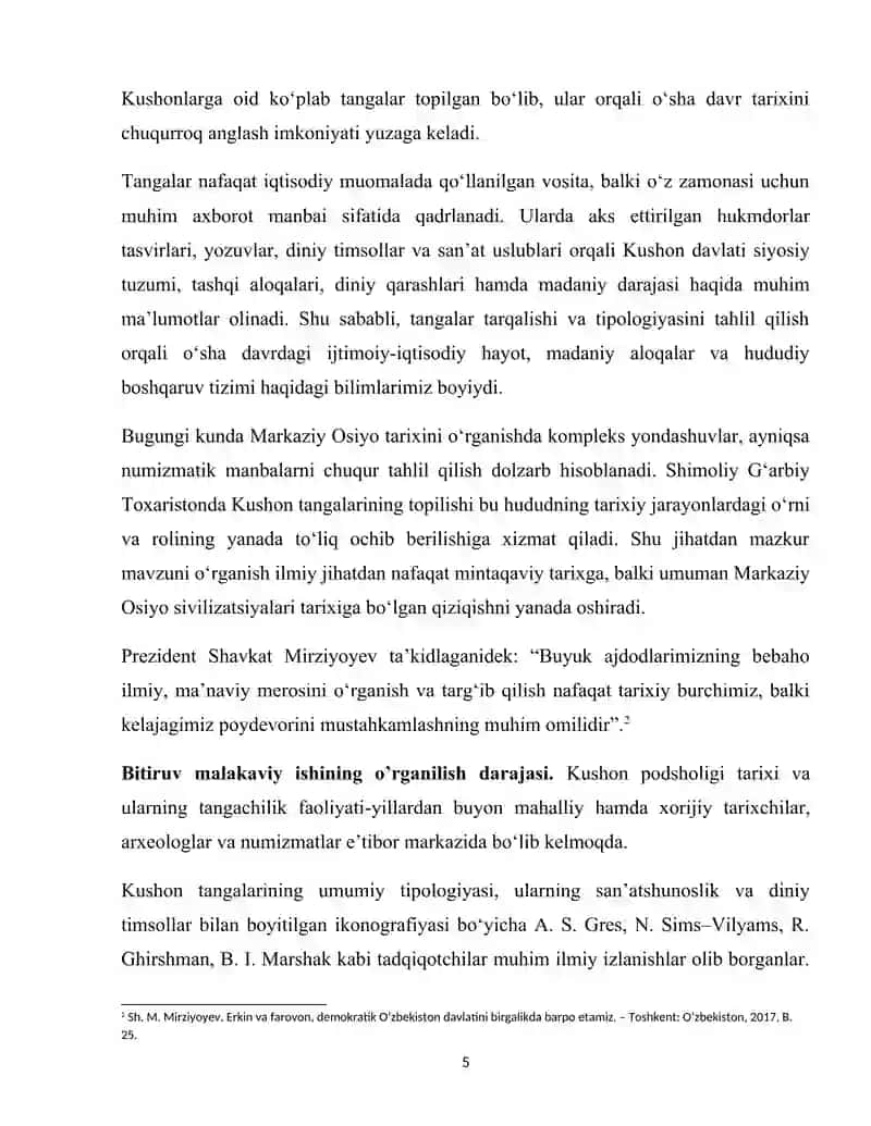 SHIMOLIY G‘ARBIY TOXARISTONNING KUSHON PODSHOLIGI TANGALARI TARQALISHI GEOGRAFIYASI VA TIPOLOGIYASI 3