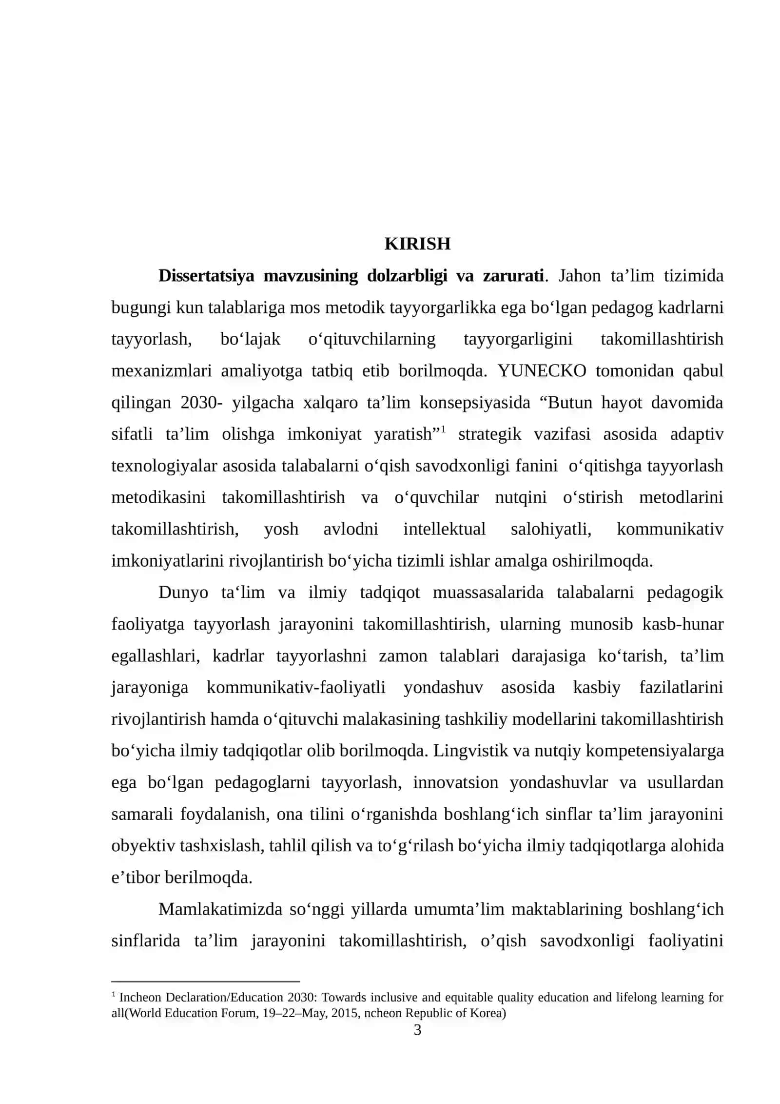 ADAPTIV TEXNOLOGIYALAR ASOSIDA TALABALARNI O‘QISH SAVODXONLIGI FANINI O‘QITISHGA TAYYORLASH METODIKASI 3