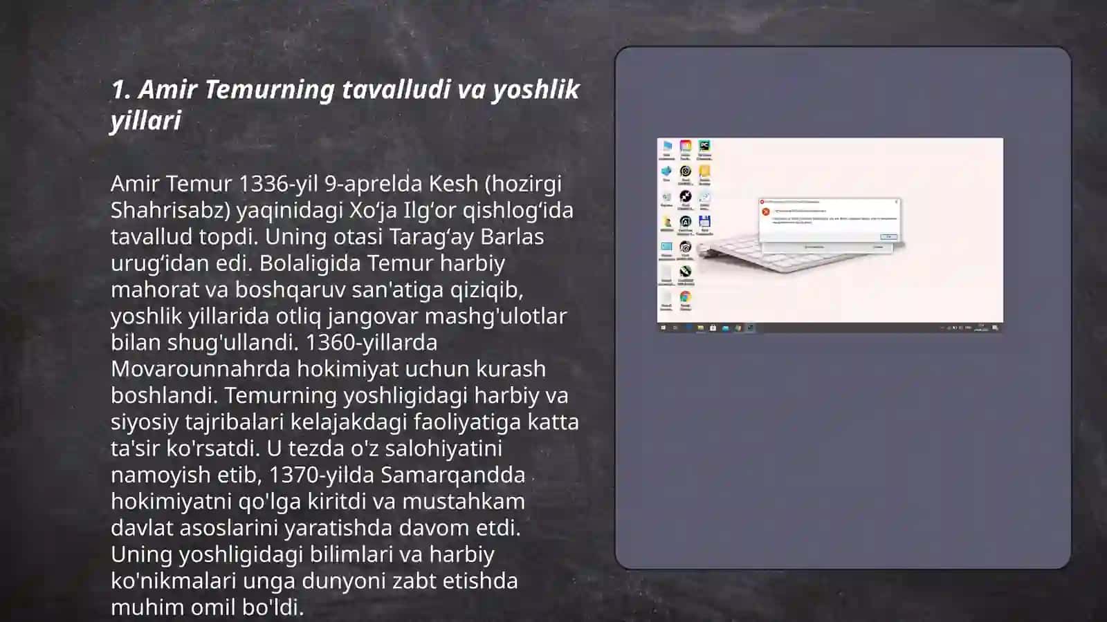 Amir Temur buyuk davlat arbobi Norpulatova Madina 3
