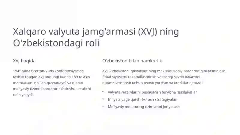 Xalqaro moliya tashkilotlari bilan hamkorlik natijalari 3