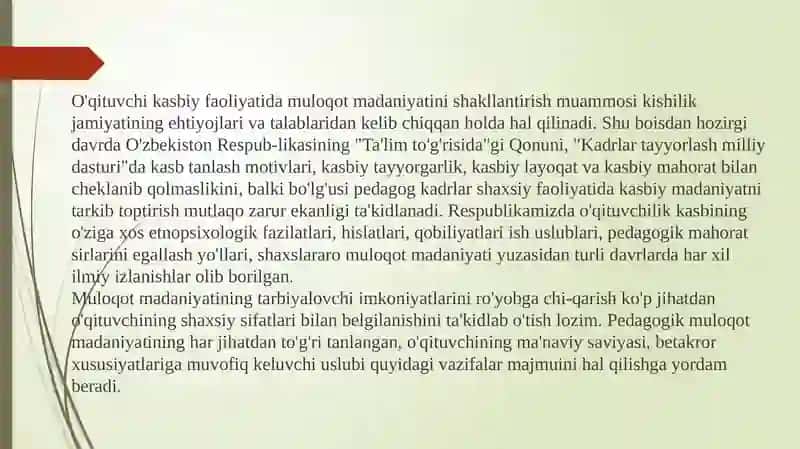 O’qituvchining muomalamadaniyati 3