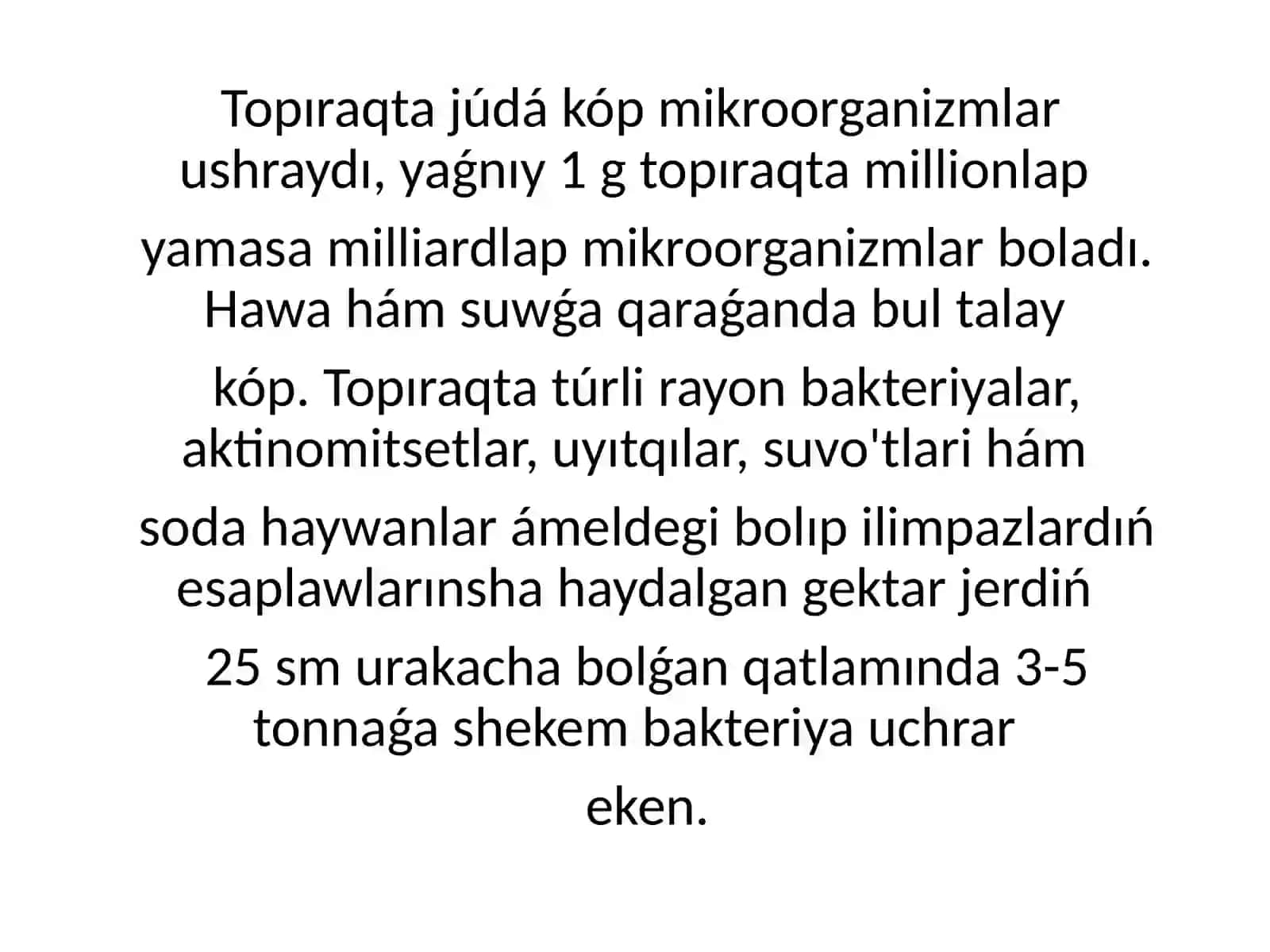 Topiraq stresfaktorlari shorlaniw qurgaqshiliqqa shidamli tuynek bakteryalar hamazo bakteryalar bio preparatlar tayarlaw texnalogiyasi 3