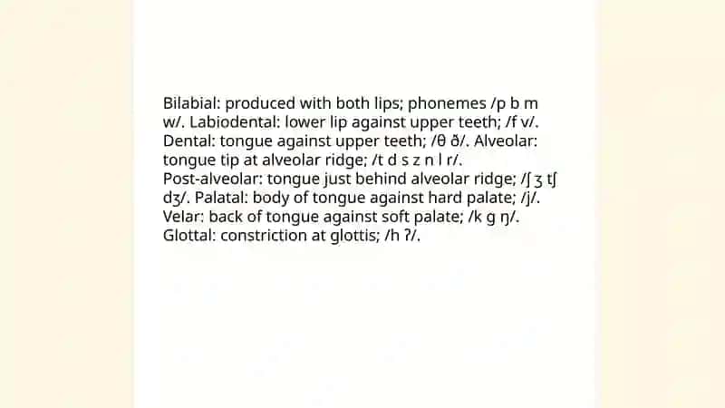 Consonant phonemes 3