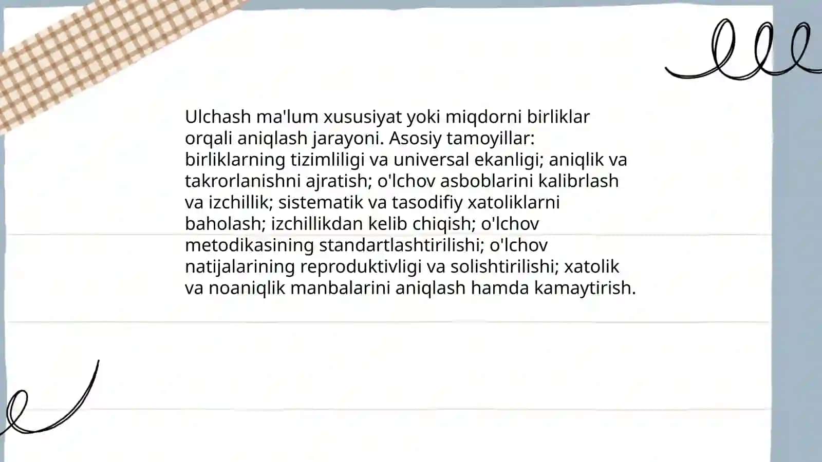 Ulchash va rejalash asoslari 3