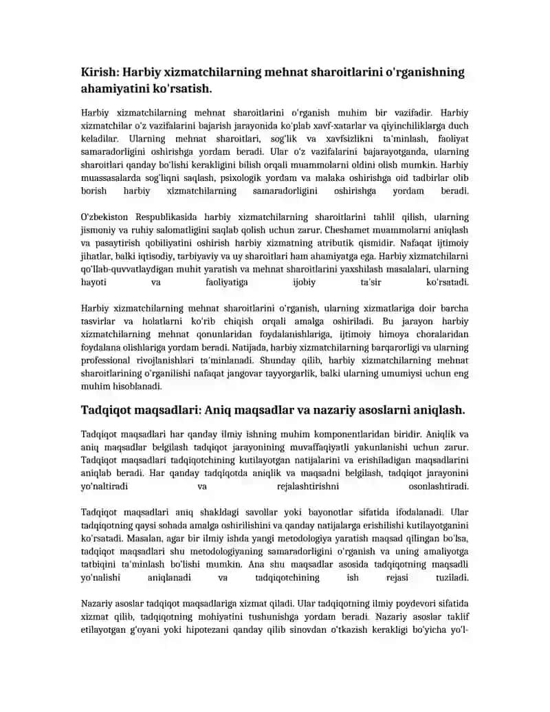 Harbiy xizmatchilarning mehnat sharoitlari 3