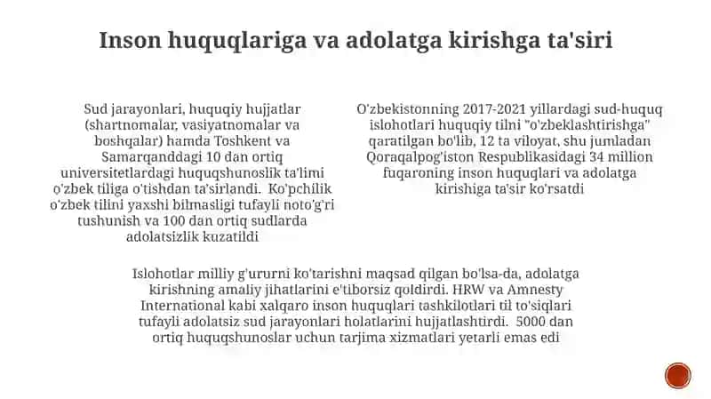 Huquqiy tilning O'zbekchalashtirishga qaratilgan islohotlar 3