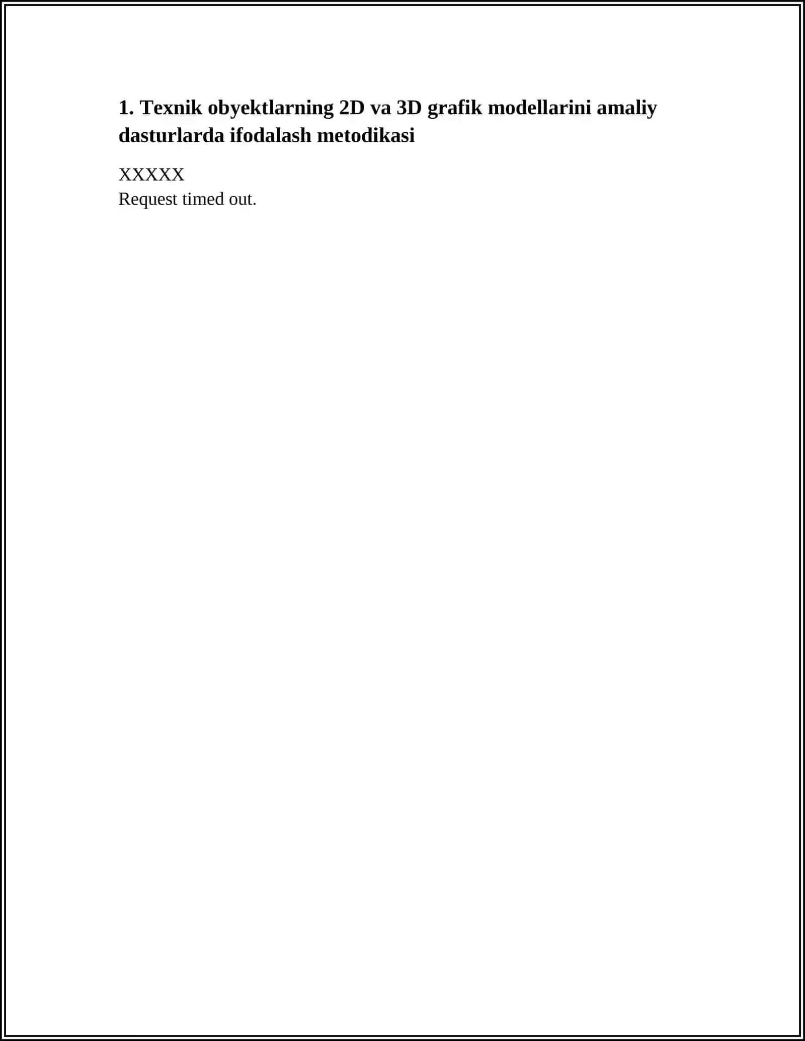 TEXNIK OBYEKTLARGA TEGISHLI GRAFIK MADELLARNI AMALIY DASTURLARDA IFODALASH 3