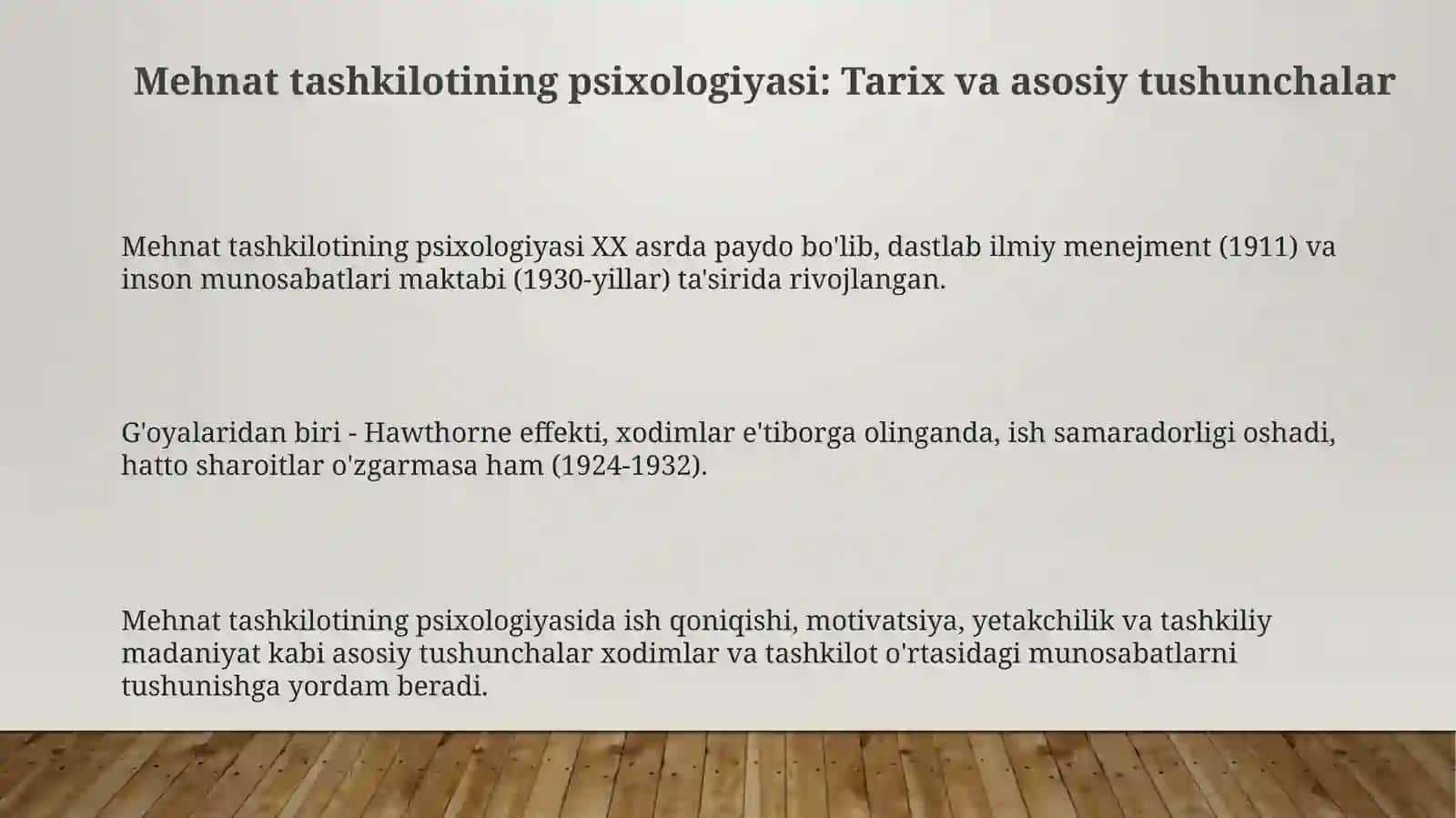 Mehnatni tashkillashtirish psixologiyasi 3