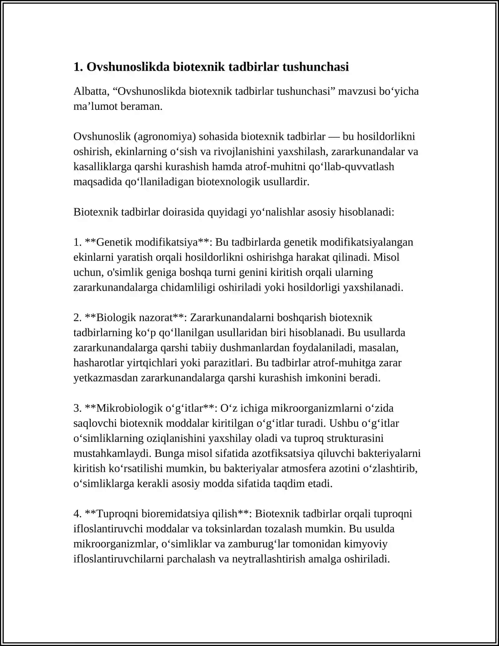 OVSHUNOSLIKDA BIOTEXNIK TADBIRLAR AMALGA OSHIRISH 3