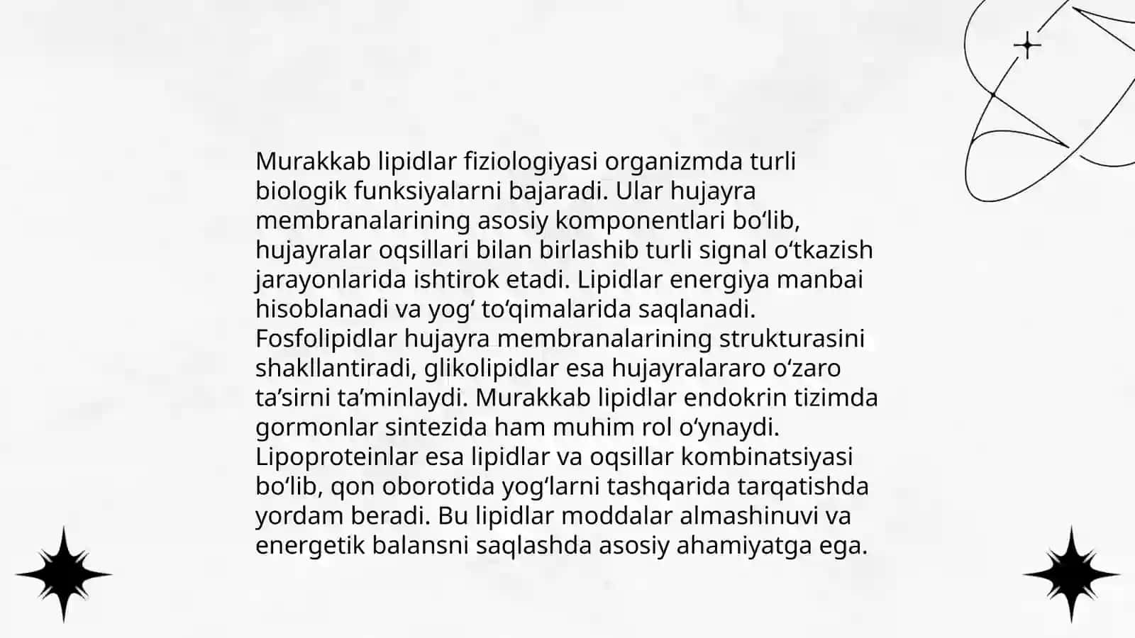 Murakkab lipidlar fiziologiyasi 3