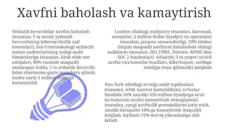 Xavfni baholash va kamaytirish 3