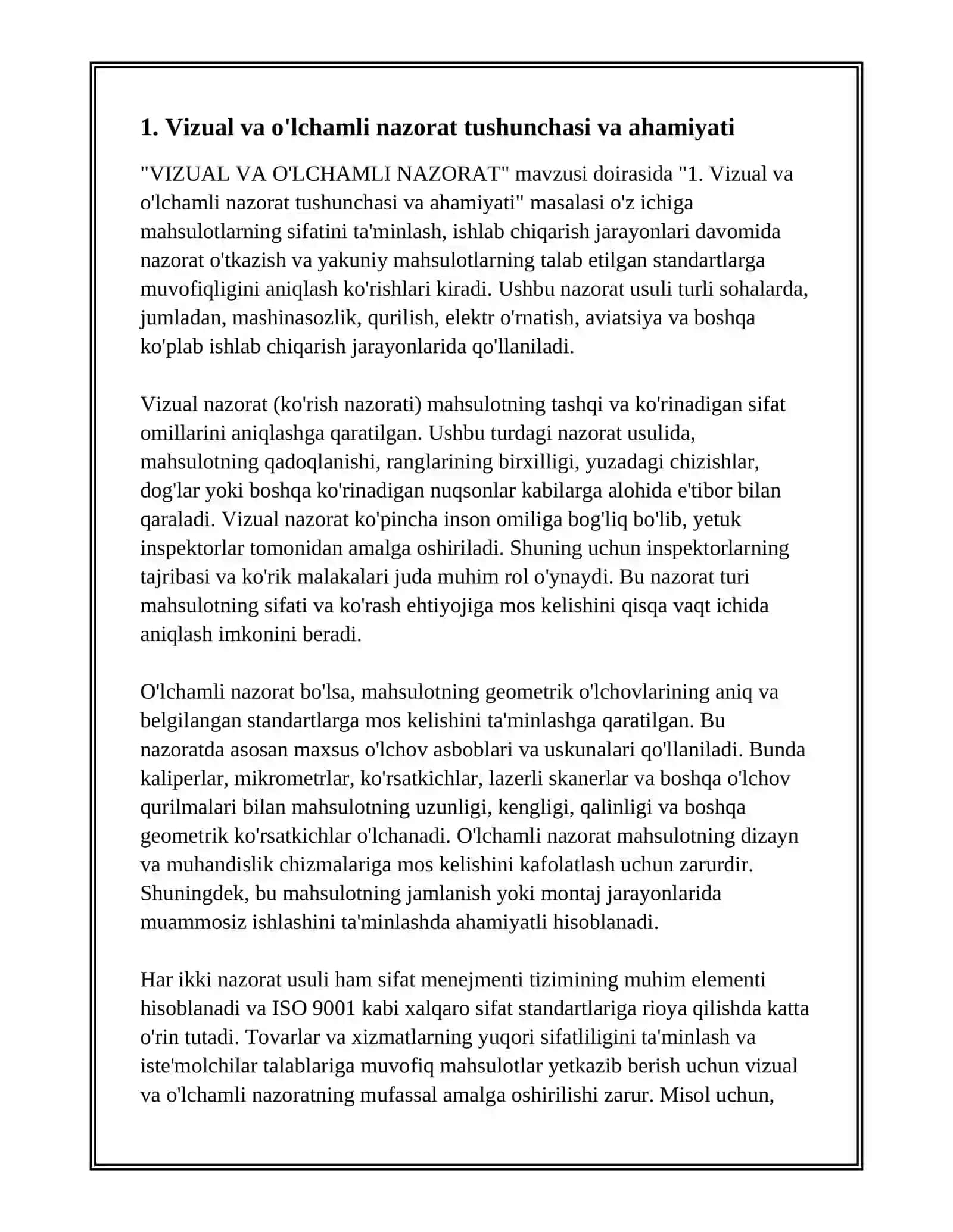 VIZUAL VA O'LCHAMLI NAZORAT 3