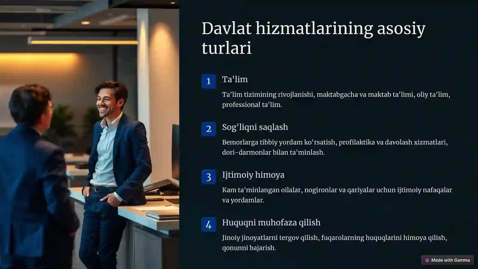 Davlat xizmatlari va uning turlari 3