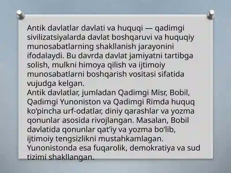 Antik davlatlar davlati va huquqi 3
