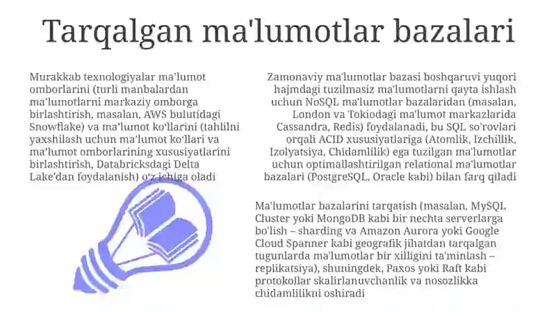 Ma'lumotlar bazalarini boshqarishning zamonaviy usullari 3
