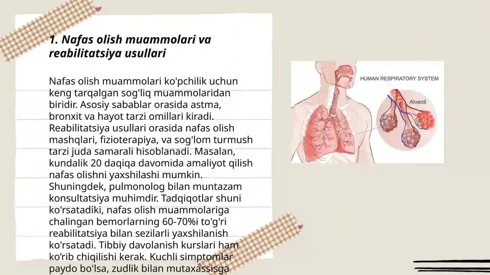 Nafas organlari va Asab sistemasi kasalliklarida reabilitatsiyani olib borish 3