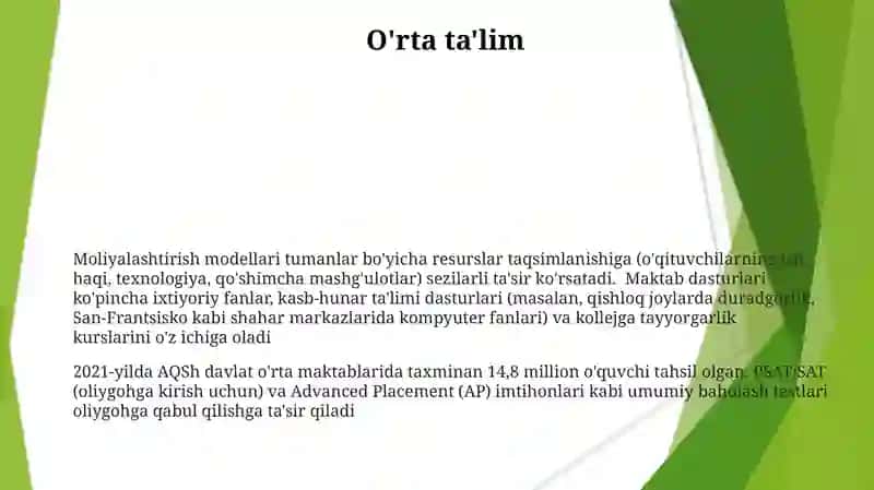 Amerika taʼlim tizimi 3