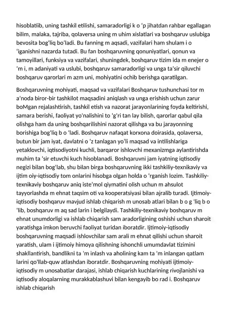 Boshqaruvning mohiyati, maqsad va vazifalari 3
