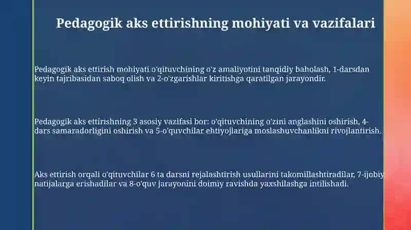 Pedagogik aks ettirishning maqsadlari va vazifalari 3
