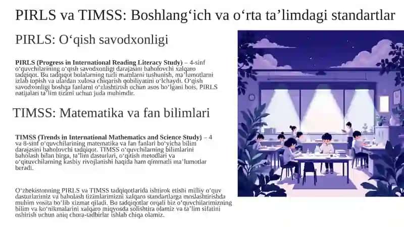 Xalqaro va milliy baholash PISA PIRLS TIMSS tadqiqotlarining Oʻzbekiston taʼlimidagi ahamiyati 3