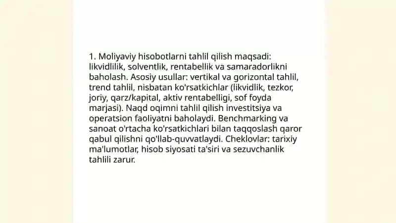 Moliyaviy va boshqarish tahlili 3