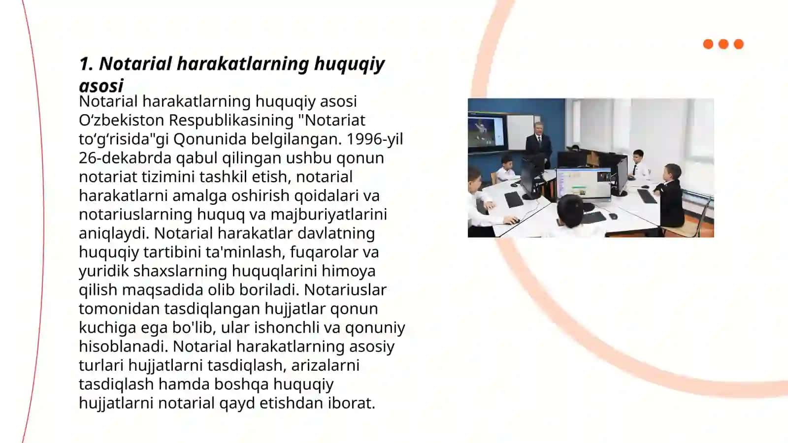 Notarial harakatlarni amalga oshirishning asosiy qoidalari 3