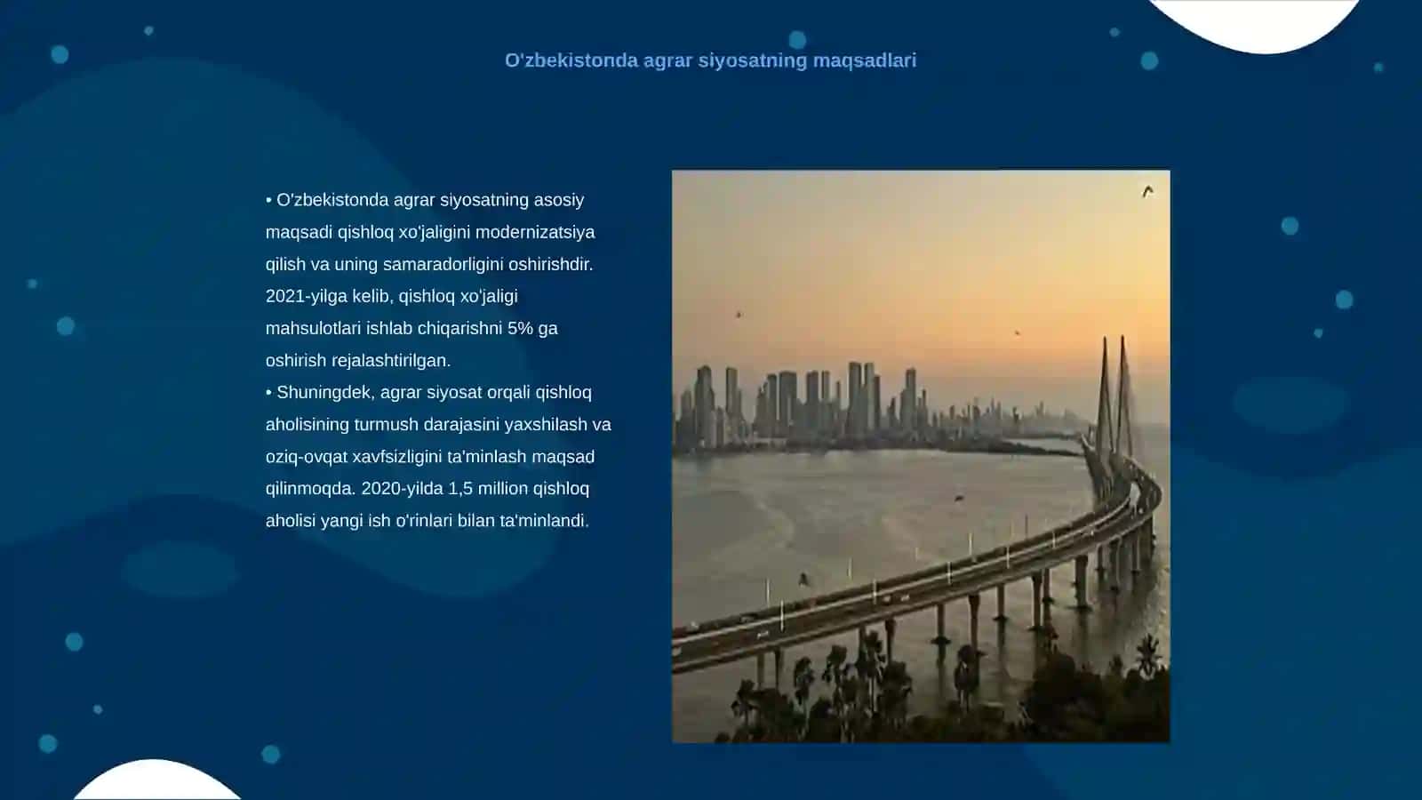 O'zbekistonda agrar siyosatning maqsadlari va vositalari IQTISODIY SIYOSAT FANI 3