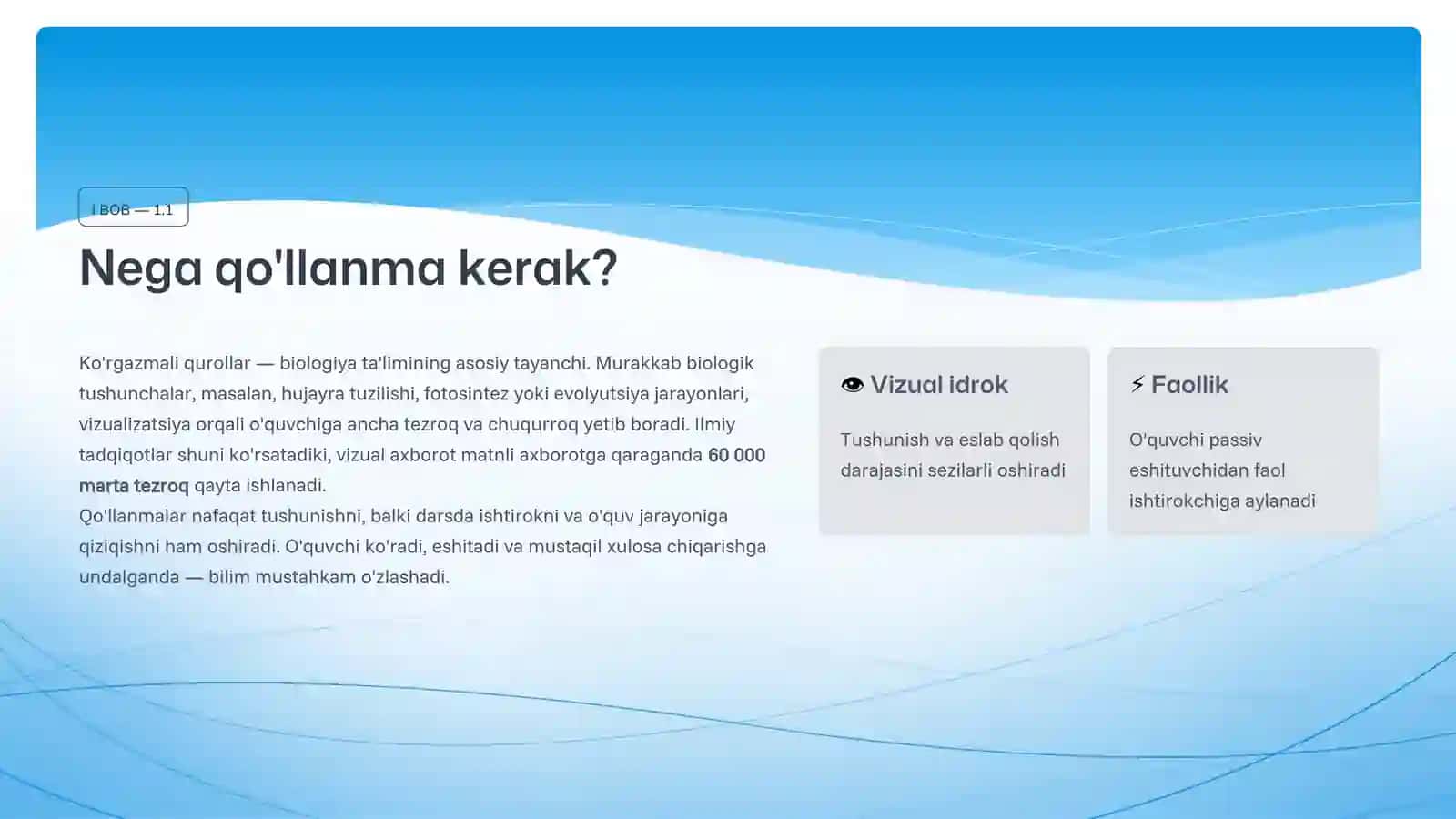 BIOLOGIYA TA'LIMIDA QO'LLANMALARDAN FOYDALANISH 3