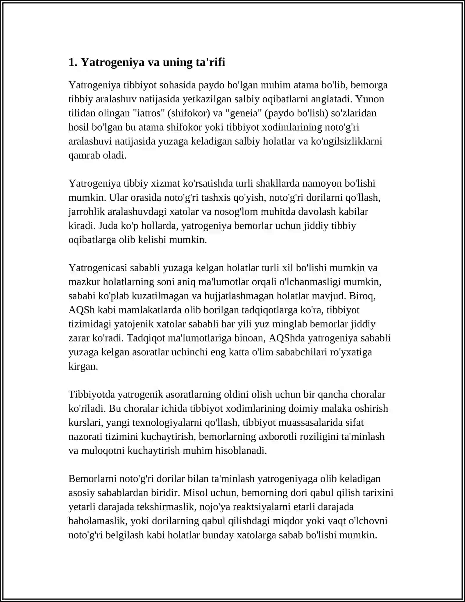 Yatrogeniya tibbiyotida yatrogeniya muammolari 3