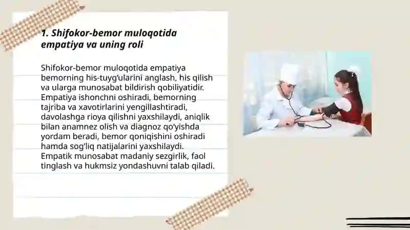 Shifokor va bemor muloqotining psixologik hususiyatlari 3