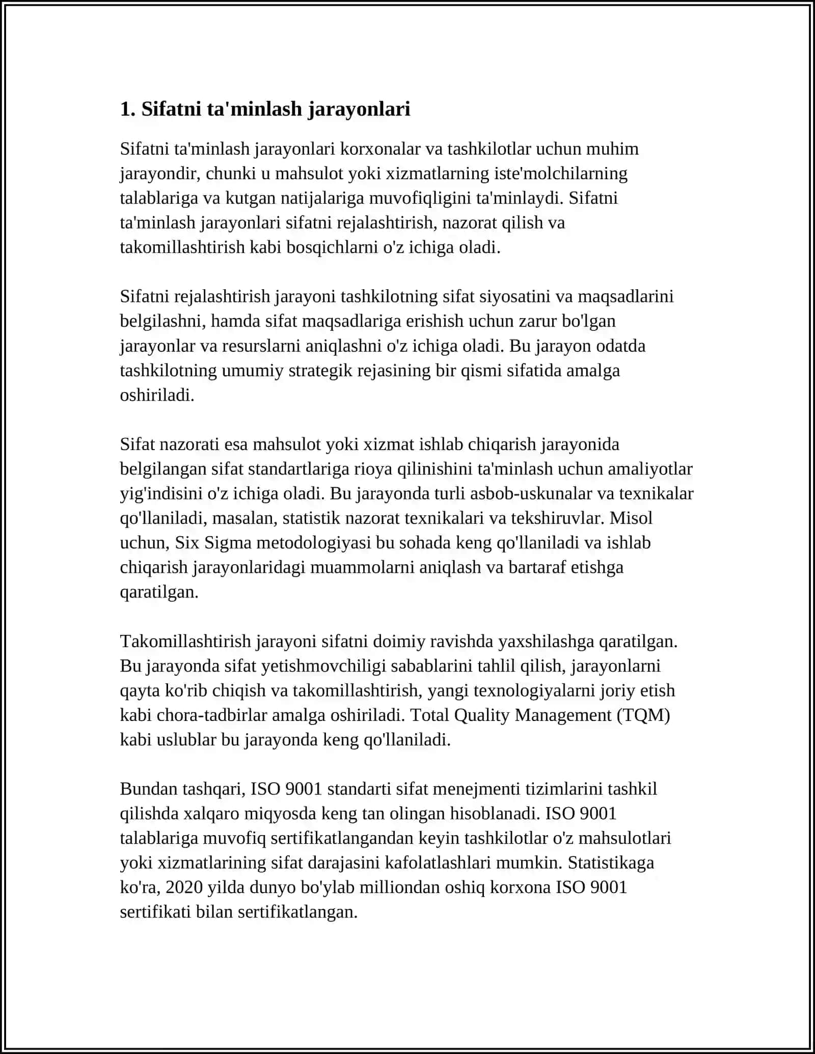 SIFATNI TA'MINLASH JARAYONI 3