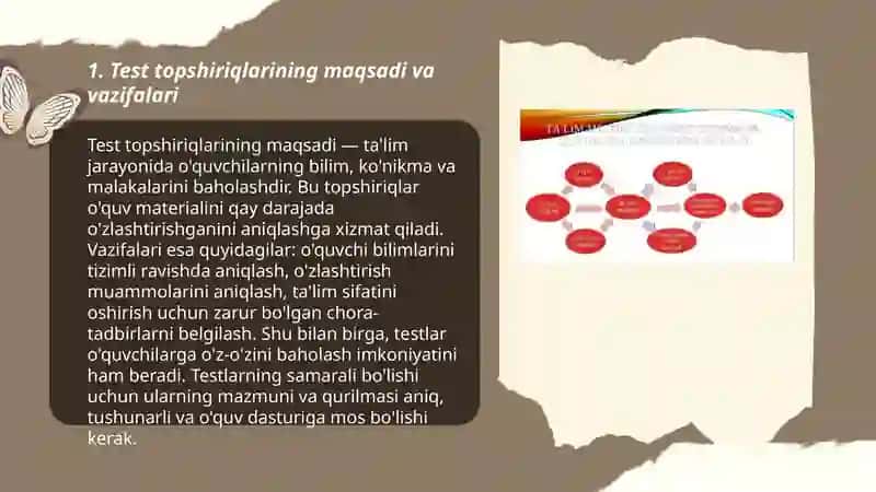 Reproduktiv, qisman-izlanishli ijodiy test topshiriqlarini tuzish 3