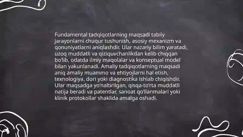 Fundamental va amaliy tadqiqodlarning biologiyadagi farqi 3