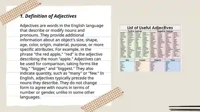 Adjectives 3