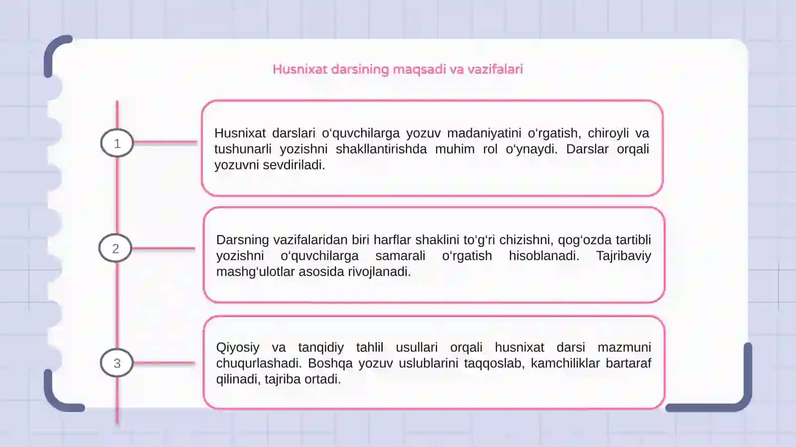 Husnixat darsiga qiyosiy va tanqidiy tahlil 3