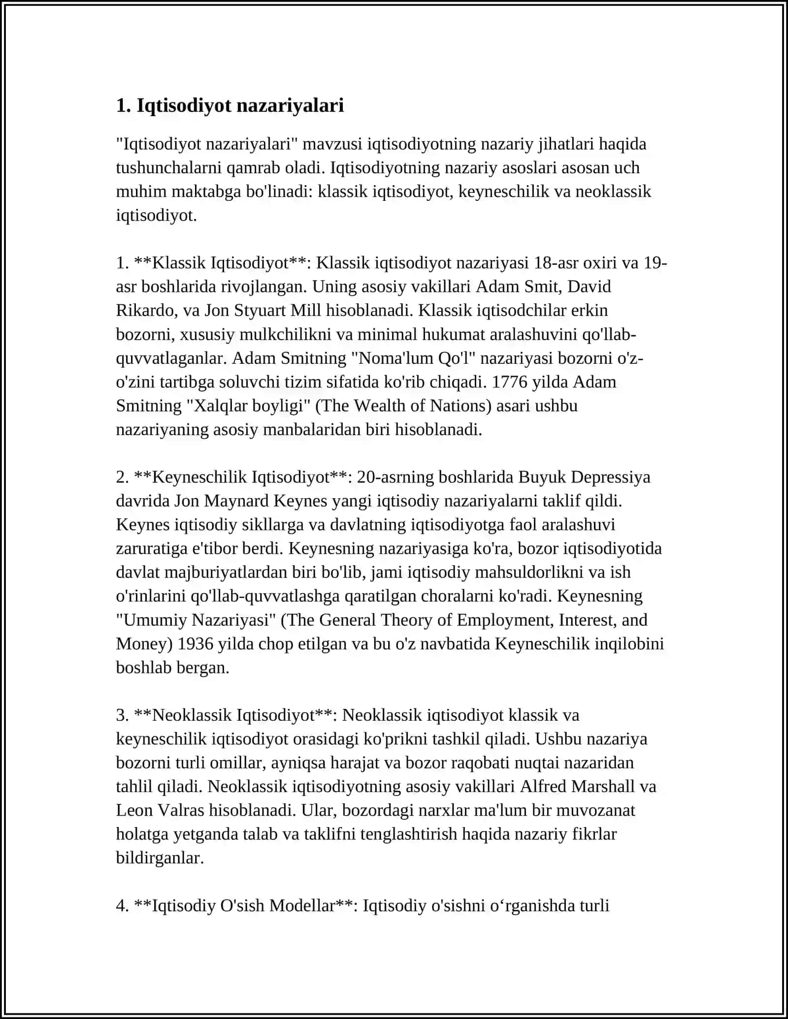 Iqtisodiyot nazariyalari 3